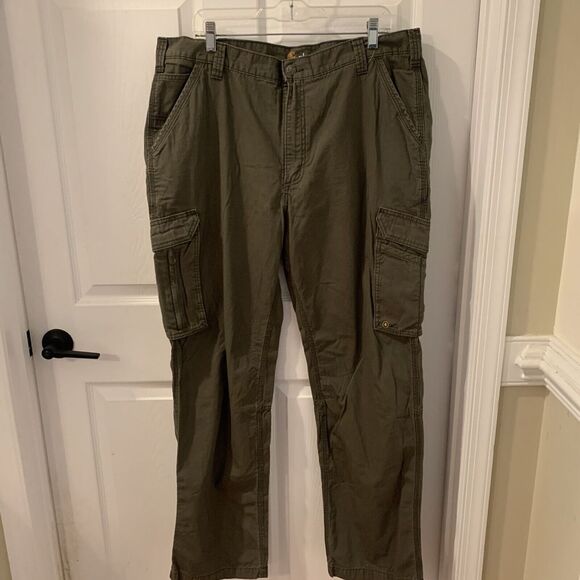 Carhartt Relaxed Fit Cargo Utility Pants‎ Green Mens 40x34 (33) Workwear Outdoor - Picture 1 of 11